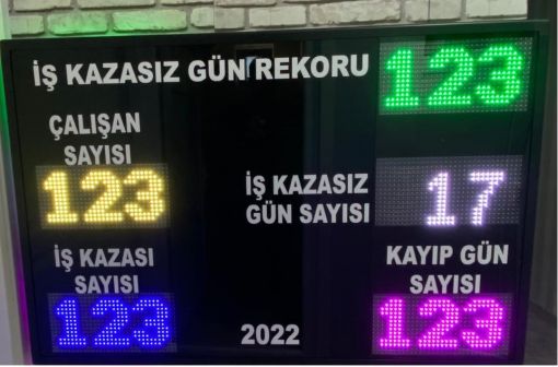 kazasız geçen gün tabelası renkli