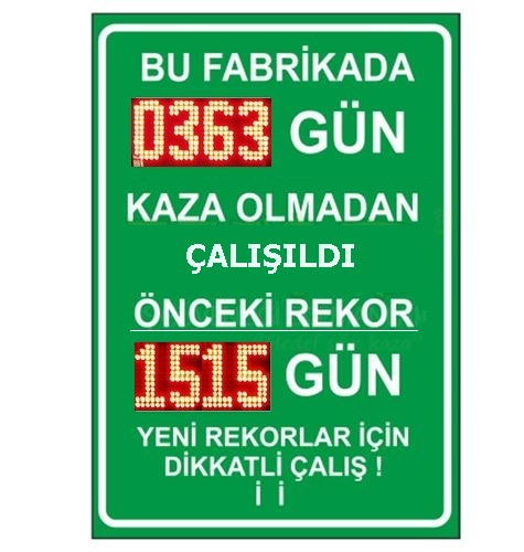 Kazasız iş tabelası