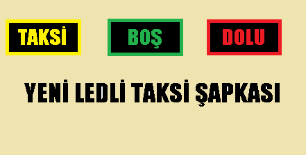 ledli taksi şapkası