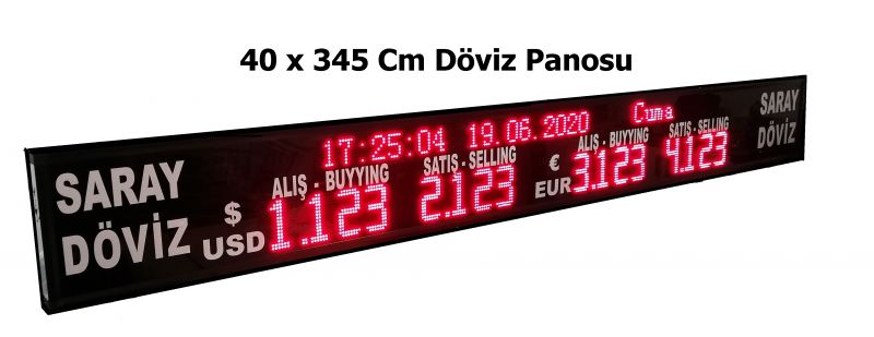 Döviz Panosu 40x345 cm