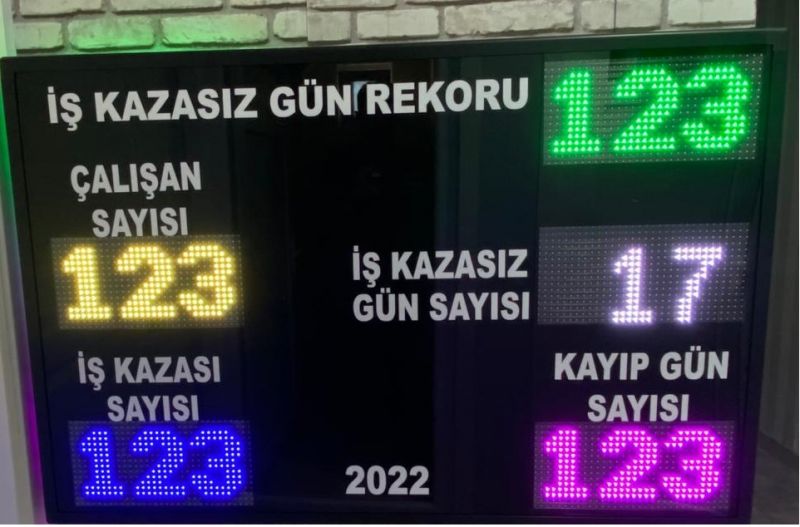 Kazasız Gün Tabelası 