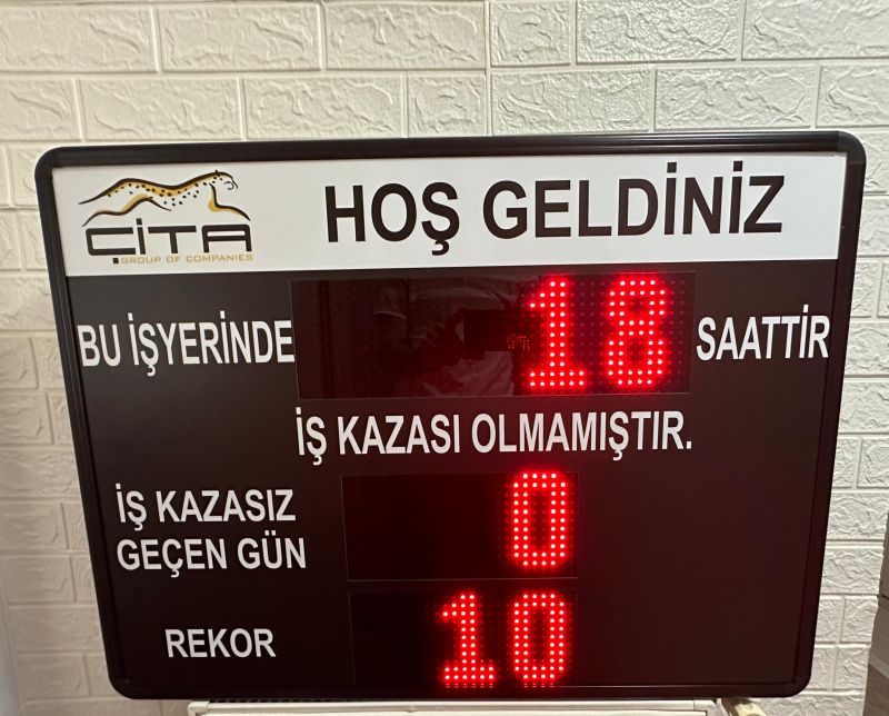 Kazasız iş günü tabelası 60x80cm